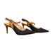 Nine West Shoes | Nine West Kitty Heels With Blue And Nude Accents Size 9 12 | Color: Blue/Tan | Size: 9 12