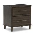 Signature Design by Ashley Wittland 2 - Drawer Nightstand in Wood in Brown | 26.02 H x 24.33 W x 17.95 D in | Wayfair B374-92