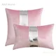 Juste de coussin en similicuir patchwork velours taie d'oreiller de canapé taie d'oreiller de