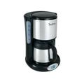 Caffettiera termica programmabile 12 tazze 800w nero / acciaio inox - ft362811 Moulinex
