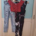 American Eagle Outfitters Jeans | American Eagle, Mudd And Antistar Xs Lot | Color: Blue/Red | Size: 0