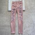 American Eagle Outfitters Jeans | American Eagle Super Stretch 0r Distressed Holes Hi-Rise Jegging Jeans | Color: Purple/Red | Size: 0