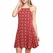 Brandy Melville Dresses | Brandy Melville Abigail Red Medallion Print Dress One Size | Color: Red | Size: S