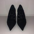 Zara Shoes | Black Zara Pointy Toe Mesh Heels. Size 6/36. | Color: Black | Size: 6