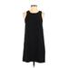 Leith Casual Dress - Shift High Neck Sleeveless: Black Solid Dresses - Women's Size X-Small
