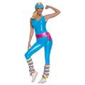 RUBIES Barbie Sportler-Kostüm für Damen, Jumpsuit, Stulpen, Gürtel und Stirnband, offizielles Mattel, für Weihnachten, Karneval, Halloween, Junggesellinnenabschied, Party, Geburtstag, 301506M