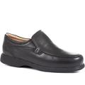 Pavers Men's Leather Slip-On Shoes - Black Size 8 (42)