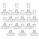 Sziqiqi Glass Candlestick Holders Set of 12, Clear Glass Taper Candle Holder, Elegant Crystal Candle Holders for Table Centrepieces for Wedding Dining Living Room Party