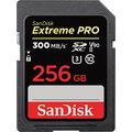 SanDisk Extreme PRO SDHC UHS-II Speicherkarte V90 256 GB (300 MB/s, 8K-, 4K- und Full-HD-Videoaufnahmen, RescuePRO Deluxe, stoßsicher, temperaturbeständig, wasserdicht und röntgensicher)