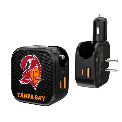 Tampa Bay Buccaneers Team Logo Dual Port USB Car & Home Charger