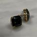 Kate Spade Jewelry | Kate Spade Black With Gold Glitter Specks Square 12k Stud Earrings | Color: Black/Gold | Size: Os