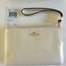 Coach Bags | Nwt Coach Corner Zip Wristlet Crossgrain Leather Ivory F58032 $79 | Color: Red | Size: Os