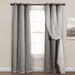 Lush Décor Grommet Sheer Panels With Insulated Blackout Lining Dark Gray 38X108 Set - Triangle Home Décor 21T013362