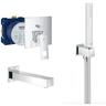 Grohe - Eurocube Set Mechanischer Mischer und Einbaukörper + StarLight Wanneneinlauf +