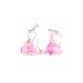 Shein Swimsuit Top Pink Tie-dye Plunge Swimwear - Women's Size Large