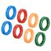 20Pcs 24mm Key Cap Cover Rings Identifier Coding Tag Silicone Sleeve 4 Colors - Blue, Green, Orange, Red