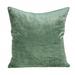 22" x 7" x 22" Transitional Green Solid Pillow Cover With Poly Insert