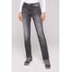 Regular-fit-Jeans SOCCX Gr. 34, Länge 34, grau Damen Jeans