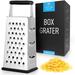Zulay Kitchen Cheese Grater w/ Easy Grip Handle Stainless Steel in Gray | 9.8 H x 3.3 W x 4.3 D in | Wayfair Z-BXD-CHS-GRTR-BLK-HNDL