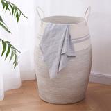 Highland Dunes Laundry Hamper Woven Rope Large Clothes Hamper 25.6" Height Tall Laundry Basket w/ Extended Handles For Storage Clothes Toys | Wayfair