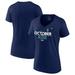 Women's Fanatics Branded Navy Seattle Mariners 2022 Postseason Locker Room V-Neck T-Shirt