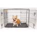 Black Folding Dog Crate with 2 Doors, 30" L X 19" W X 23" H, Small