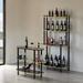 Everly Quinn 2 Piece Bar w/ Wine Storage Set Wood in Black | 72 H x 19.75 W x 19.75 D in | Wayfair 3D21ED6F202F4A0EAEA71A5918A78DFE