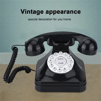 Téléphone de bureau filaire rétro antique vintage téléphone fixe à l'ancienne maison téléphone de