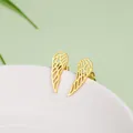 Skyrim-Boucles d'Oreilles Ailes d'Ange pour Femme et Fille Bijoux Minimalistes Creux en Acier