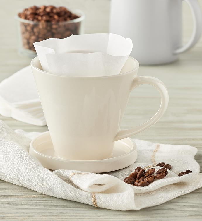 Ceramic Pour-Over Coffee Dripper, Home Kitchenware, Utensils - Gadgets by Harry & David