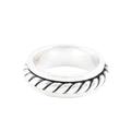 Braided Modernity,'Sterling Silver Band Ring with Braided Design'