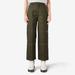 Dickies Women's Relaxed Fit Double Knee Pants - Military Green Size 8 (FPR12)