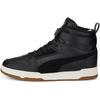 Sneaker PUMA "RBD GAME WTR", Damen, Gr. 44, schwarz (puma schwarz, puma schwarz, puma team gold), Leder, sportlich, Schuhe, Sneakerboots, Winterschuhe