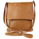 Genuine Italian Leather Vera Pelle Large Cross body Messenger bag Shoulder bag … (Tan)