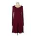 Old Navy Casual Dress - A-Line: Burgundy Solid Dresses - Women's Size Small