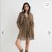 Madewell Dresses | Madewell Embroidered Corduroy Square Neck Mini Dress | Color: Green | Size: Xxs