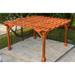 Best Redwood Solid Redwood Pergola Wood in Brown | 96 H x 144 W x 144 D in | Wayfair DPBS-121208181905