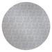 KAVKA DESIGNS In the Meadow Low Pile Carpet Straight Round Chair Mat in Gray/White | 0.08 H x 60 W x 60 D in | Wayfair MWOMT-17299-5X5-KAV2575