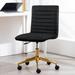 Everly Quinn Auctin Modern Velvet Office Task Chair Upholstered in Black | 34 H x 22 W x 22 D in | Wayfair D717C448D3D34015BC230A2CCC7C0652