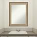 Latitude Run® Elegant Brushed Bronze Bathroom Vanity Non-Beveled Wall Mirror Plastic | 28.75 H x 22.75 W in | Wayfair