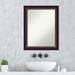 Red Barrel Studio® Signore Bronze Wood 28.25 x 22.25 in. Bathroom Vanity Non-Beveled Wall Mirror Wood in Brown | 28.25 H x 22.25 W in | Wayfair