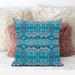 Dakota Fields Alyus Sephalina Leaves Outdoor Square Pillow Cover & Insert in Blue | 16 H x 16 W x 5 D in | Wayfair 8A7B9246F7D84E179305E85FB3DC646E