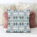 Dakota Fields Alyus Sephalina Leaves Outdoor Square Pillow Cover & Insert in White/Brown | 20 H x 20 W x 5 D in | Wayfair