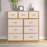 Rebrilliant Kelecia 9 Drawer 39" W Dresser Metal in Yellow | 39.4 H x 39 W x 11.8 D in | Wayfair EEBF95186FE340049716F7147EA39735