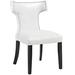 Red Barrel Studio® Curve Vinyl Dining Chair Wood/Upholstered in White | 36 H x 25 W x 23 D in | Wayfair 2D6F7DE391F44E39ADF88F6C4F2A2951