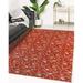 Red 84 x 60 x 0.08 in Area Rug - Red Barrel Studio® Floral Machine Woven Polyester Area Rug redPolyester | 84 H x 60 W x 0.08 D in | Wayfair