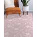 Gray/Pink 120 x 96 x 0.08 in Area Rug - Red Barrel Studio® Floral Machine Woven Area Rug in Pink/Light Gray | 120 H x 96 W x 0.08 D in | Wayfair