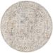 Red;cream Round 6'7" Area Rug - Bungalow Rose Sprinkel Oriental Saffron/Medium Gray/Beige Area Rug 79.0 x 79.0 x 0.31 in orange/red/white | Wayfair