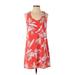 Old Navy Casual Dress - Shift: Red Tropical Dresses - Women's Size X-Small