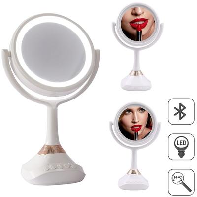 Kosmetikspiegel 1- und 5-fach Vergrößerung led Beleuchtung Bluetoothlautsprecher Rasierspiegel